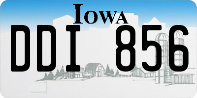 IA license plate DDI856