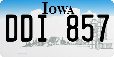 IA license plate DDI857