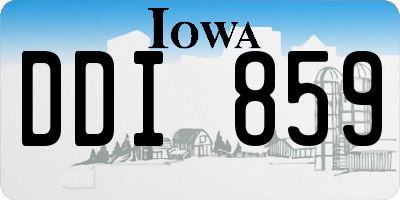 IA license plate DDI859