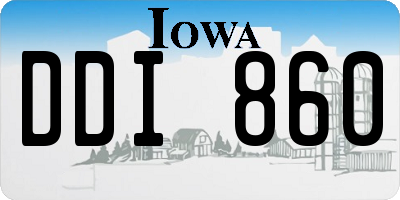 IA license plate DDI860