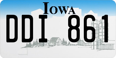 IA license plate DDI861
