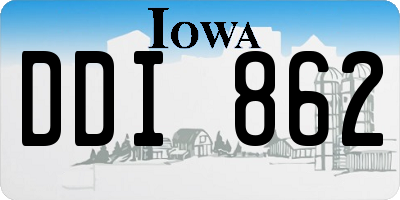 IA license plate DDI862