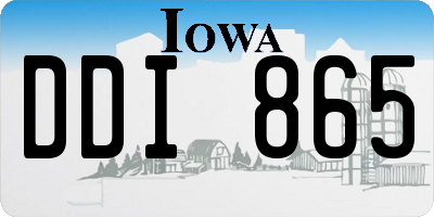 IA license plate DDI865