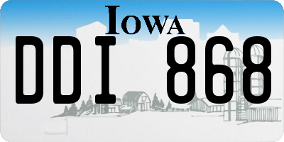 IA license plate DDI868
