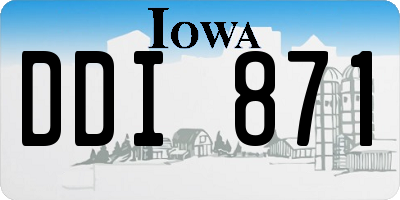 IA license plate DDI871