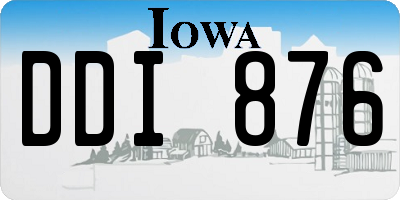 IA license plate DDI876