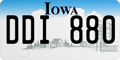 IA license plate DDI880
