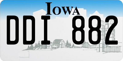 IA license plate DDI882