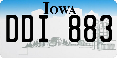 IA license plate DDI883