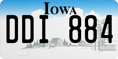 IA license plate DDI884