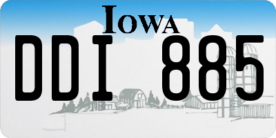 IA license plate DDI885