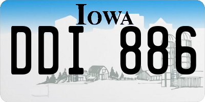 IA license plate DDI886