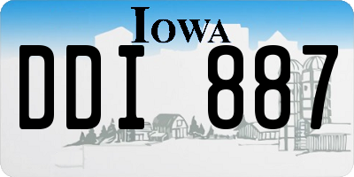 IA license plate DDI887
