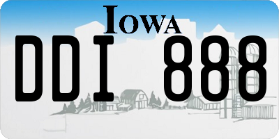 IA license plate DDI888