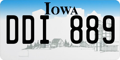 IA license plate DDI889