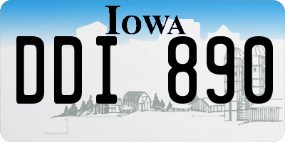 IA license plate DDI890