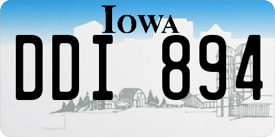 IA license plate DDI894