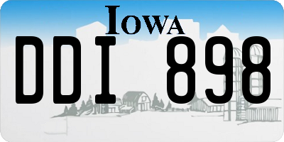IA license plate DDI898