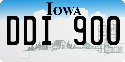 IA license plate DDI900