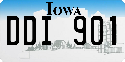 IA license plate DDI901