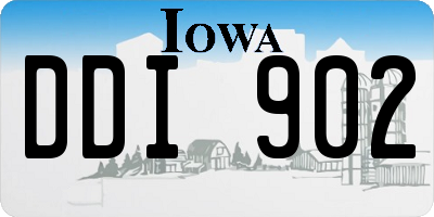 IA license plate DDI902