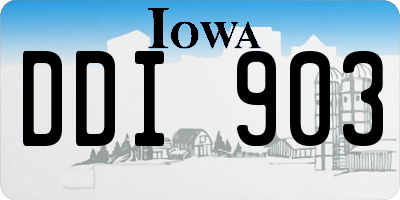 IA license plate DDI903