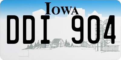 IA license plate DDI904