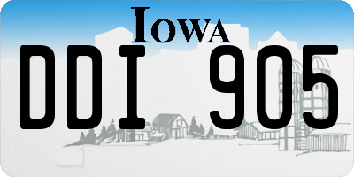 IA license plate DDI905