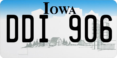 IA license plate DDI906