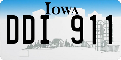 IA license plate DDI911