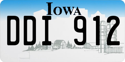 IA license plate DDI912