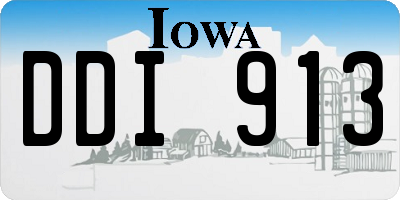 IA license plate DDI913