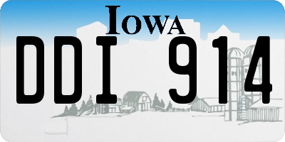 IA license plate DDI914