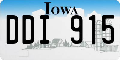 IA license plate DDI915