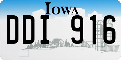 IA license plate DDI916