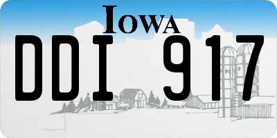 IA license plate DDI917