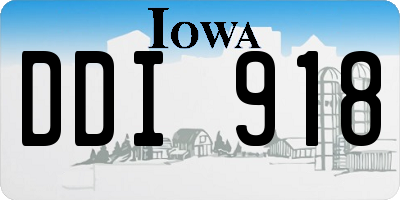 IA license plate DDI918