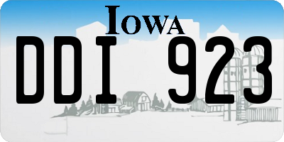 IA license plate DDI923