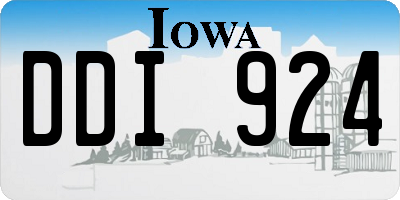 IA license plate DDI924