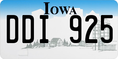 IA license plate DDI925