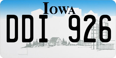 IA license plate DDI926