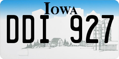 IA license plate DDI927