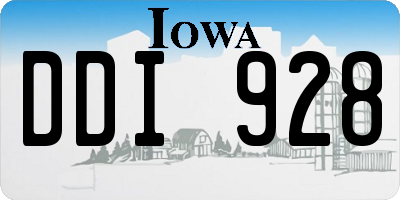 IA license plate DDI928