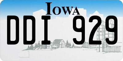 IA license plate DDI929