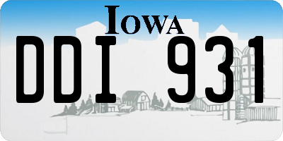 IA license plate DDI931