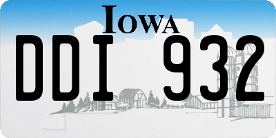 IA license plate DDI932