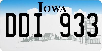IA license plate DDI933