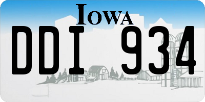 IA license plate DDI934