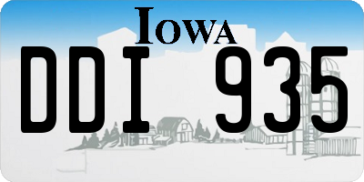 IA license plate DDI935