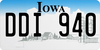 IA license plate DDI940